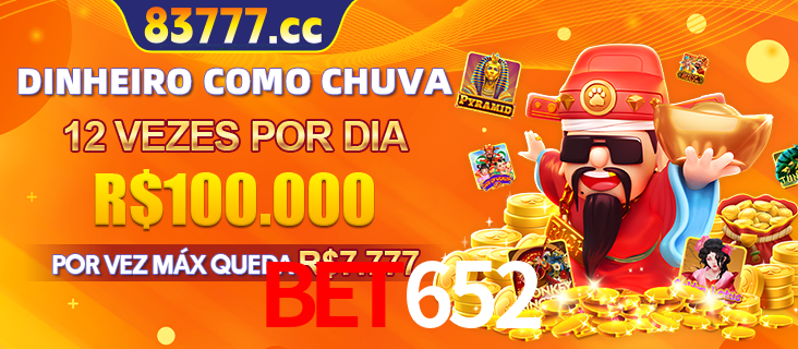 Banner do programa de recompensas Recomende para amigos do bet652, detalhando os bônus por convidar amigos, com prêmios que chegam a R$288.888.